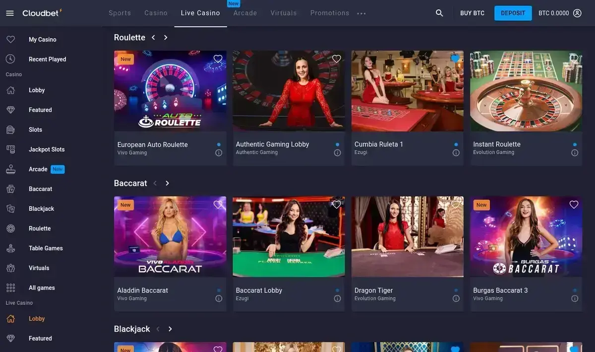 Cloudbet Képernyőkép 1